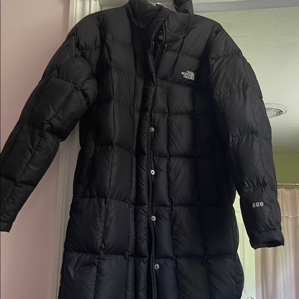 North face black long coat